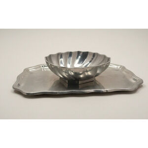 Wilton Armetale Tray & Bowl Set Columbia PA Pewter Serving Dish Vintage